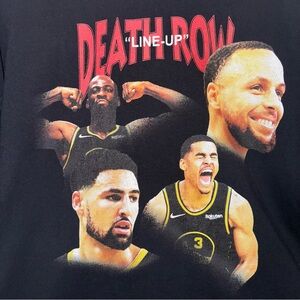 Golden State Warriors DEATH ROW LINE UP 2XL Shirt Curry Klay Green Poole Rap Tee